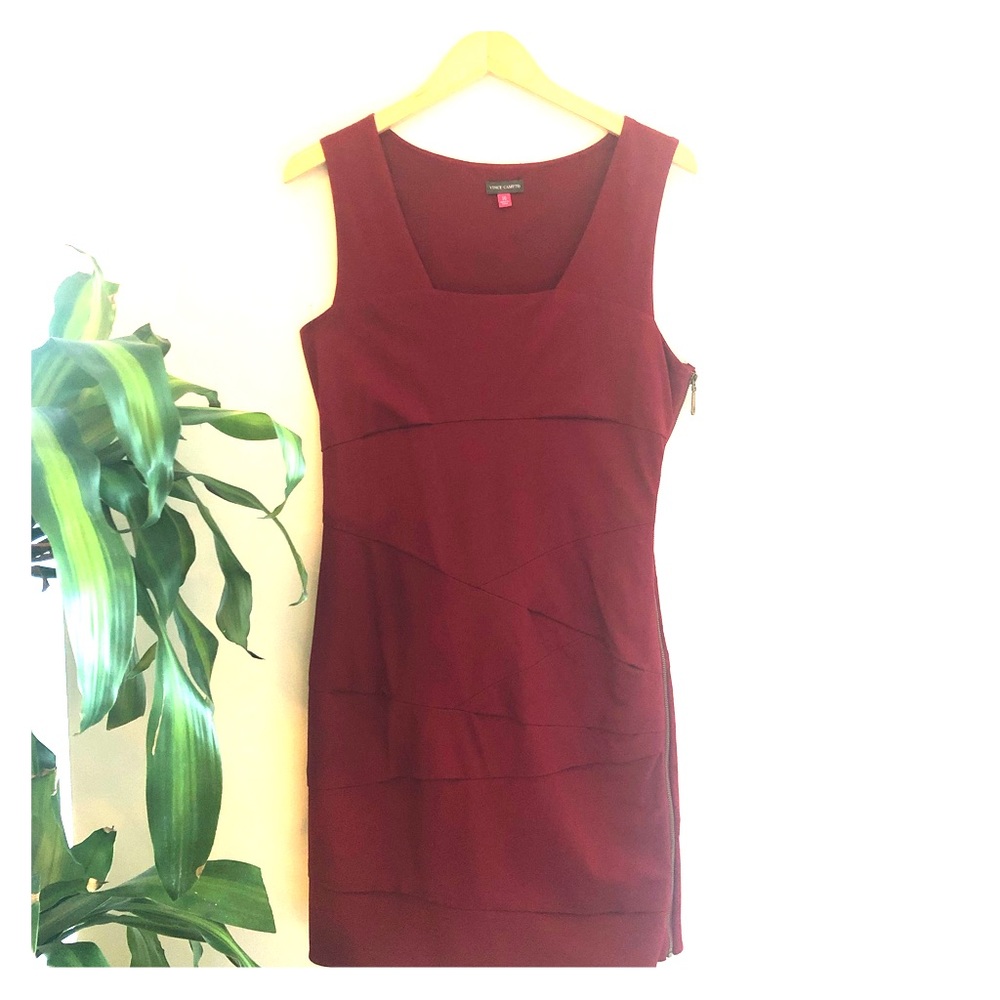 Vince Camuto Red Cocktail Little Dress, Size 10